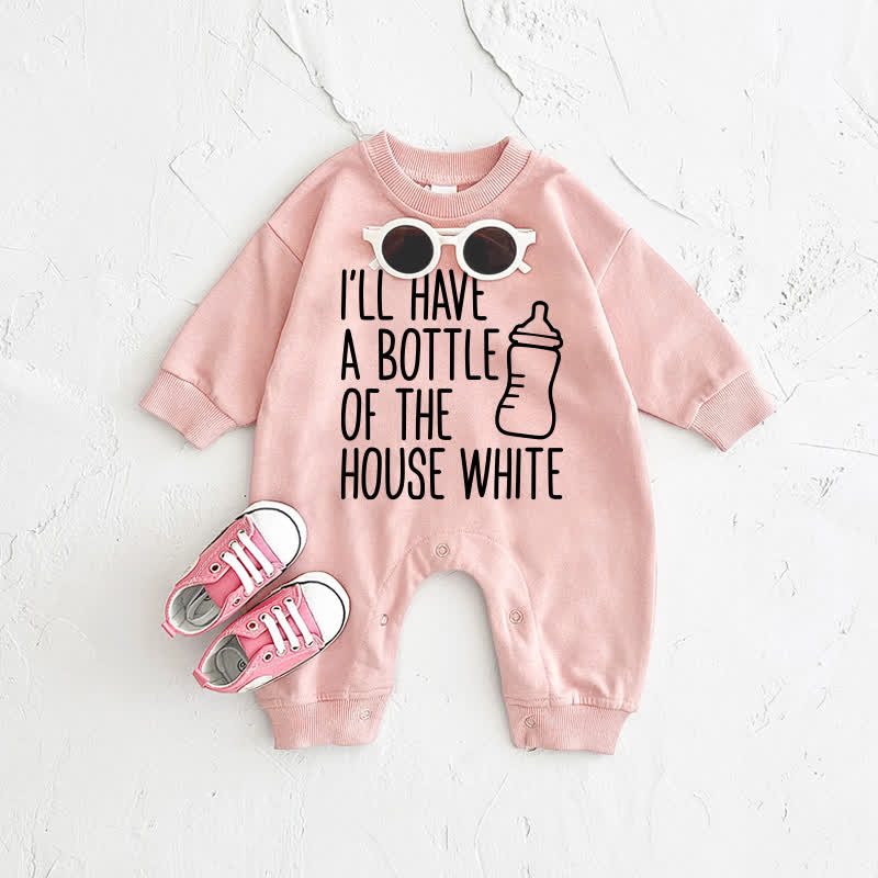 I'LL HAVE A BOTTLE OF THE HOUSE WHITEピンクのロンパース - ピンク - 2～3歳 - image 1