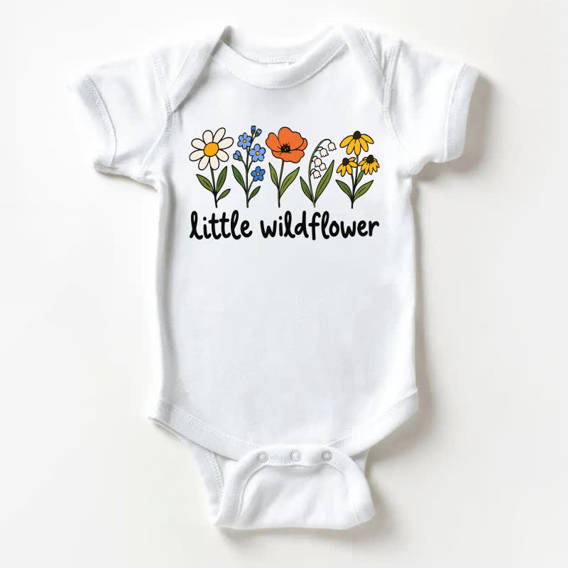 LITTLE WILDFLOWERベビー用ホワイトボディスーツ - 白 - 18～24ヶ月 - image 1