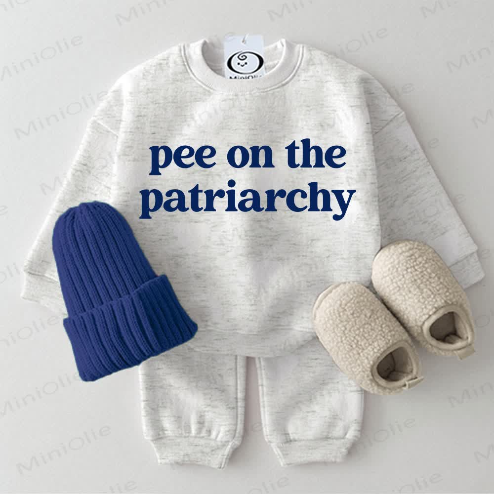 PEE ON THE PATAIRCHYベビーライトグレースウェットシャツ2点セット - ライトグレー - 2～3歳 - image 1