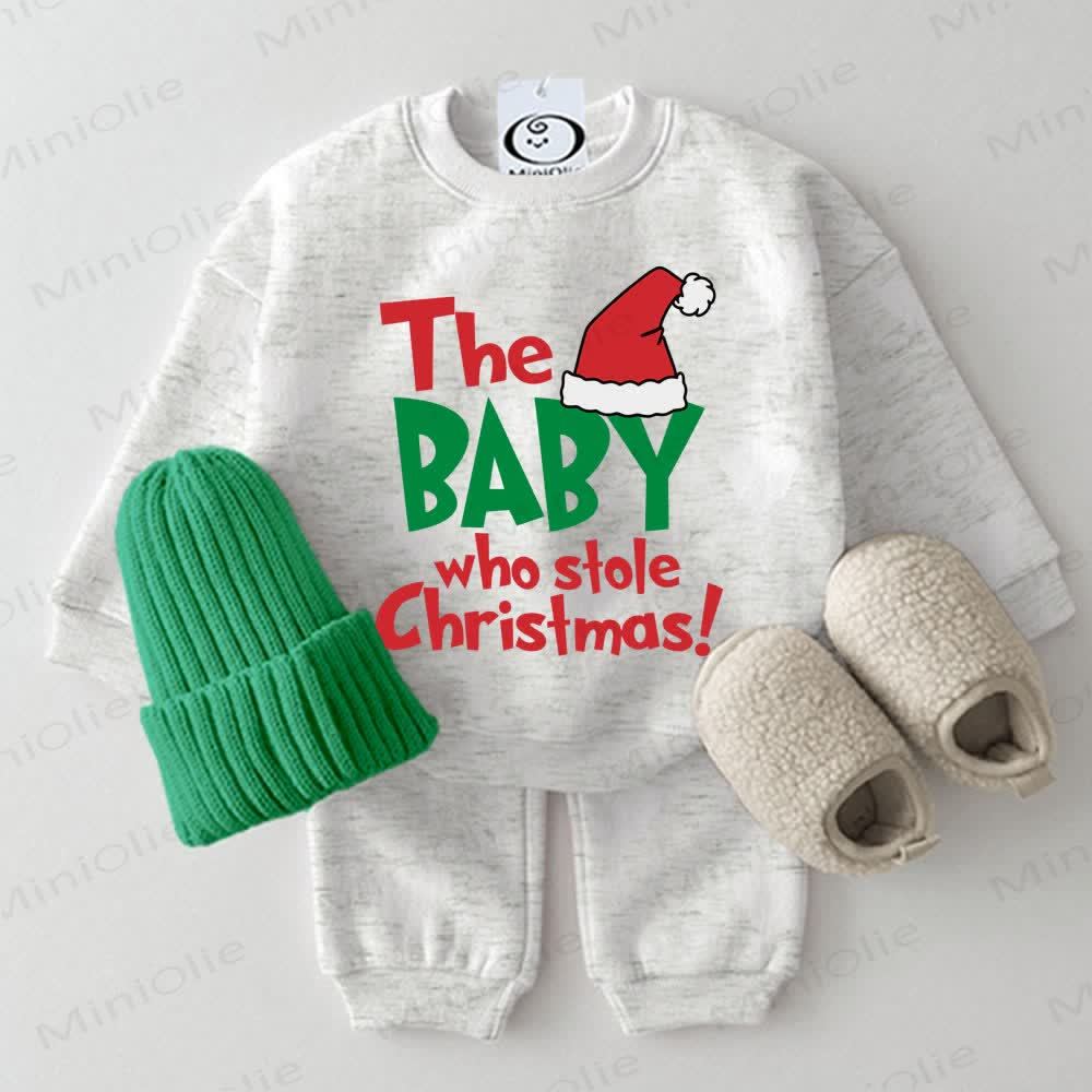 THE BABY WHO STOLE CHRISTMAS!ベビーライトグレースウェットシャツ2点セット - ライトグレー - 2～3歳 - image 1