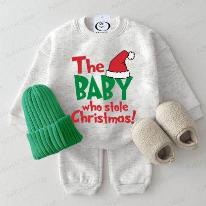 THE BABY WHO STOLE CHRISTMAS!ベビーライトグレースウェットシャツ2点セット - ライトグレー - 2～3歳 - image 1