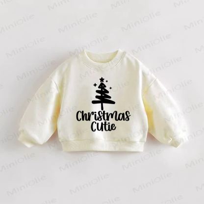 CHRISTMAS CUTIE幼児用クリームスウェットシャツ - クリーム - 3～5歳 - image 1