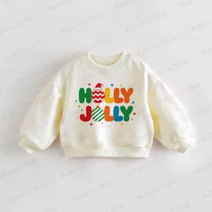 HOLLY JOLLY幼児用クリームスウェットシャツ - クリーム - 3～5歳 - image 1