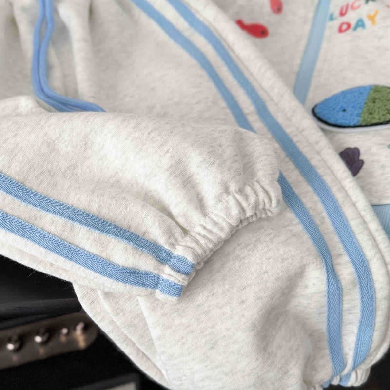 LUCKY DAY幼児用オーシャン刺繍入りトラックジャケット＆パンツセット - image 8