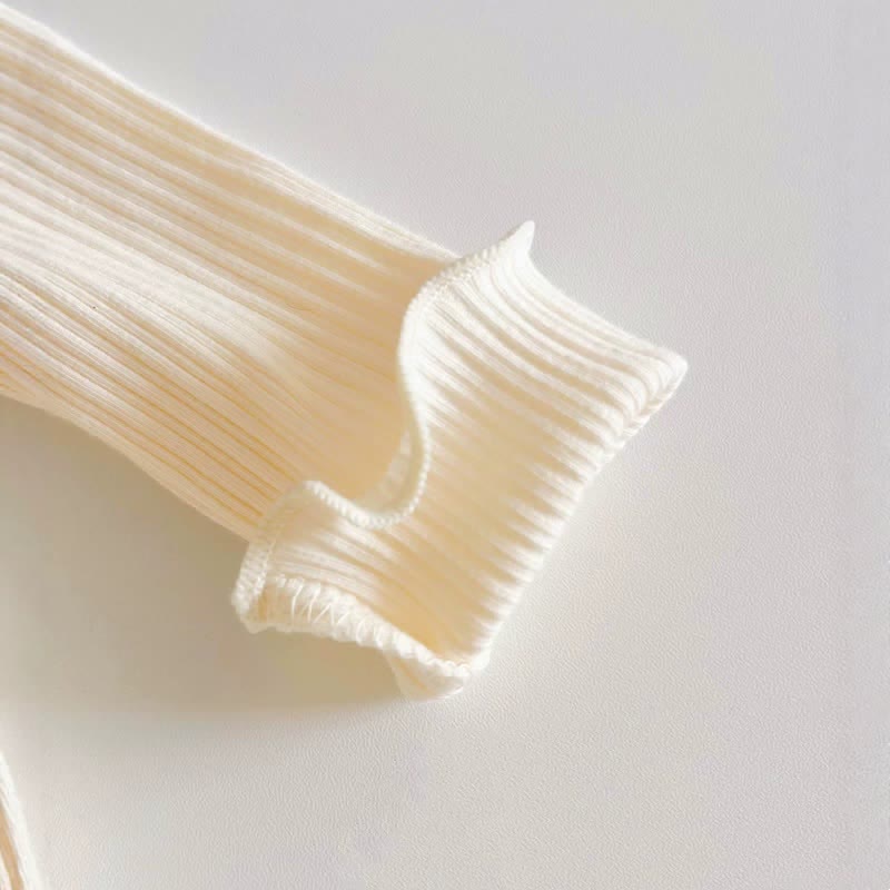 ベビーガールズ用ベージュフリル襟リボンチュールDress - image 6