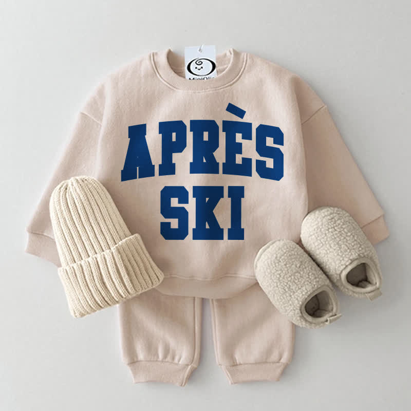APRES SKIベビー用スウェットシャツ 2点セット - ベージュ - 2～3歳 - image 2