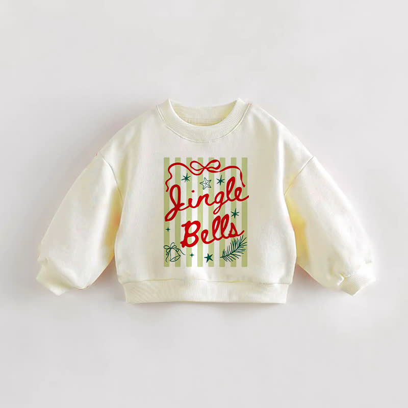 ジングルベラ ベビー幼児用ストライプクリームスウェットシャツ - クリーム - 3～5歳 - image 1