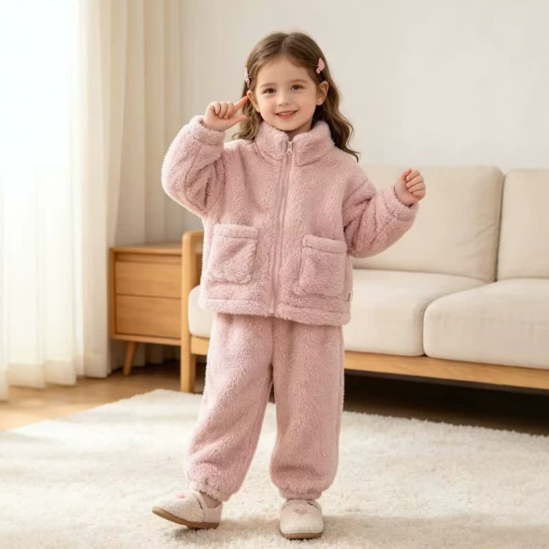 ベビー・幼児用無地シェルパジップポケット付き2点セット - ピンク - 4～5歳 - image 4