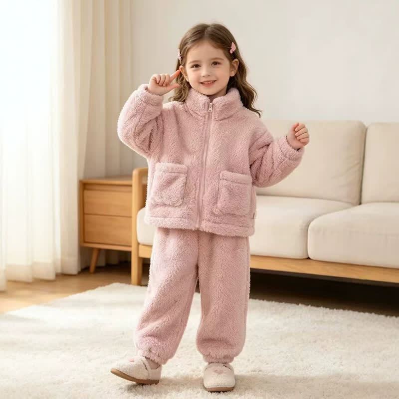 ベビー・幼児用無地シェルパジップポケット付き2点セット - ピンク - 4～5歳 - image 4