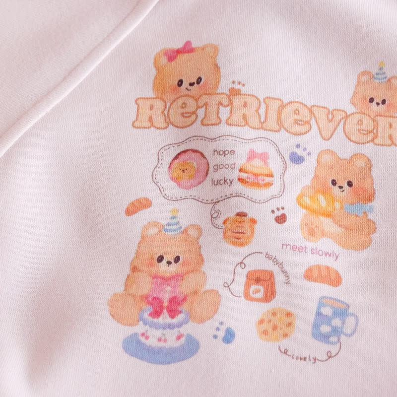 ベビー幼児用ピンククマ耳フード付きパーカー＆ジョガーパンツ2点セット - image 8