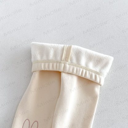 ベビー・幼児用 うさぎ刺繍入りフリース裏地付きレギンス - image 8