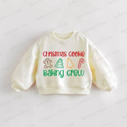 CHRISTMAS COOKIE BAKING CREW幼児用 クリスマス クッキー クリーム スウェットシャツ - クリーム - 3～5歳 - image 1