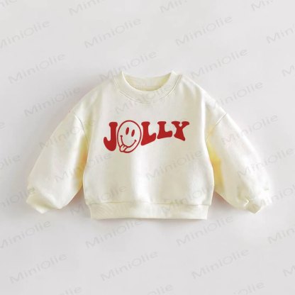 JOLLY Baby 幼児用スマイリークリームスウェットシャツ - クリーム - 3～5歳 - image 1