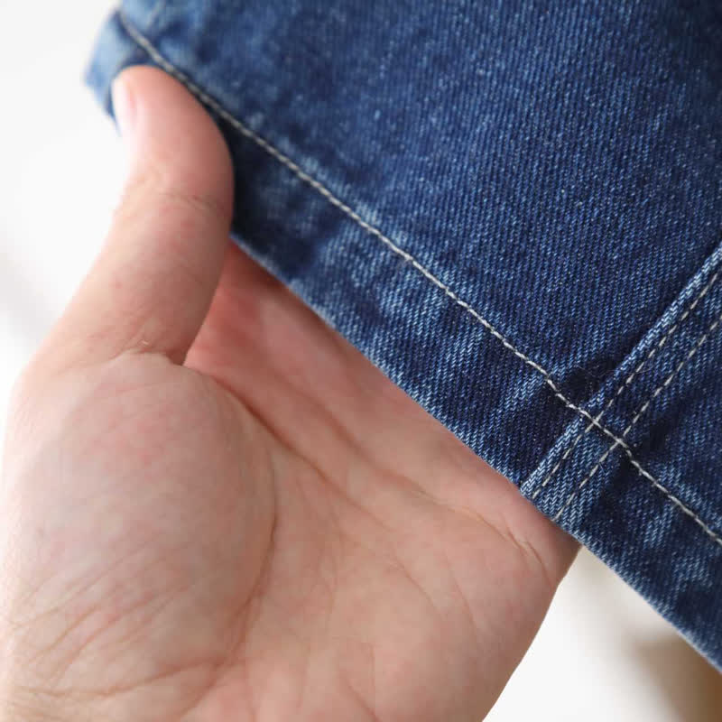 幼児用女の子向けリボンパッチ付きニットトップスとデニムパンツのツーピースセット - image 14