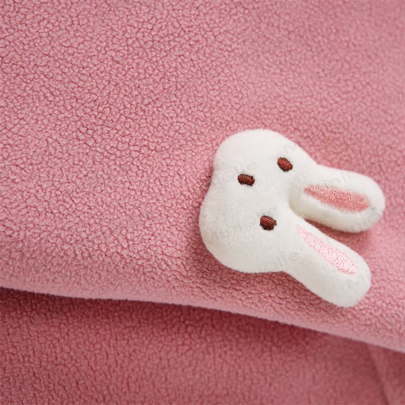 幼児用うさぎ耳付きフード付きフリースジャケット - image 10
