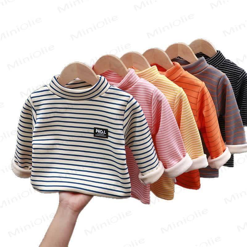N.O.L 幼児用 クラシック ストライプ モックネック ニット長袖シャツ - image 9