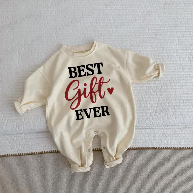 BEST GIFT EVER！ベビー・幼児用ベージュロンパース - ベージュ - 2～3歳 - image 1