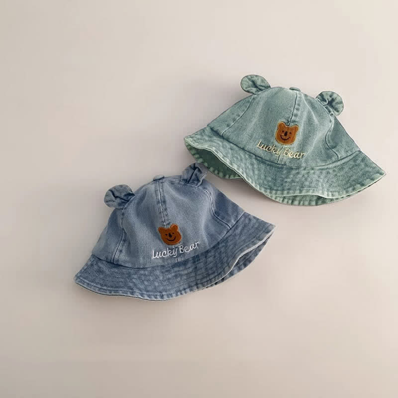 LUCKY BEAR ベビーデニムベアバケットハット - image 4