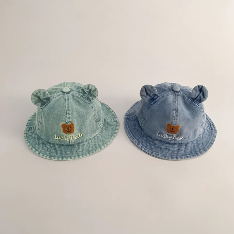LUCKY BEAR ベビーデニムベアバケットハット - image 2