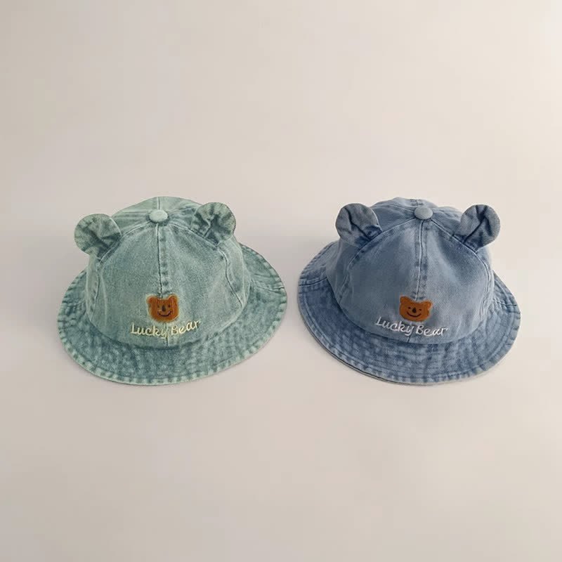 LUCKY BEAR ベビーデニムベアバケットハット - image 2