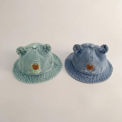 LUCKY BEAR ベビーデニムベアバケットハット - image 2