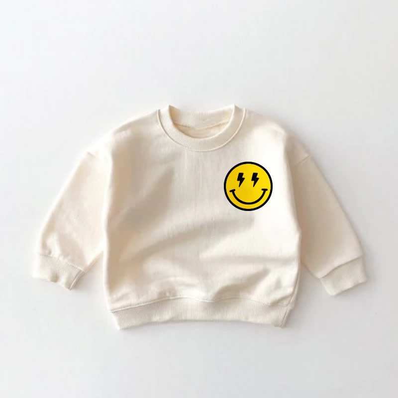 COOL COUSINS CLUB幼児用 スマイリーフェイスプリント クリームスウェットシャツ - image 2