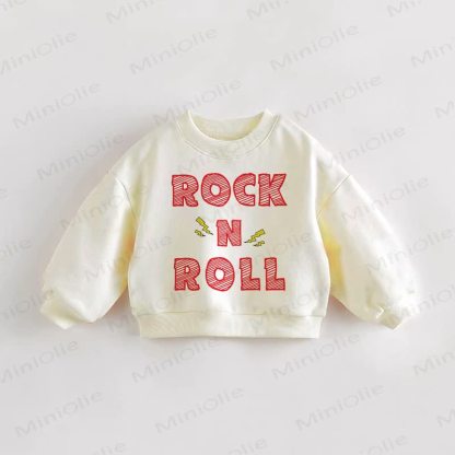 ROCK N ROLL幼児用クリームスウェットシャツ - クリーム - 3～5歳 - image 1