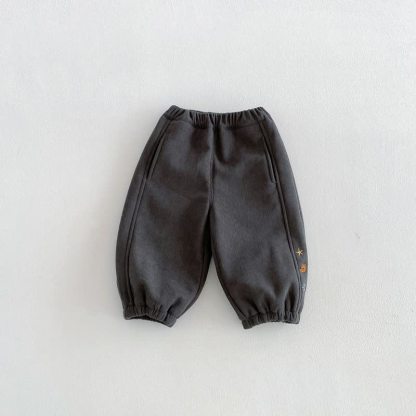 幼児用漫画刺繍入りコーデュロイパンツ - グレー - 6～7歳 - image 3