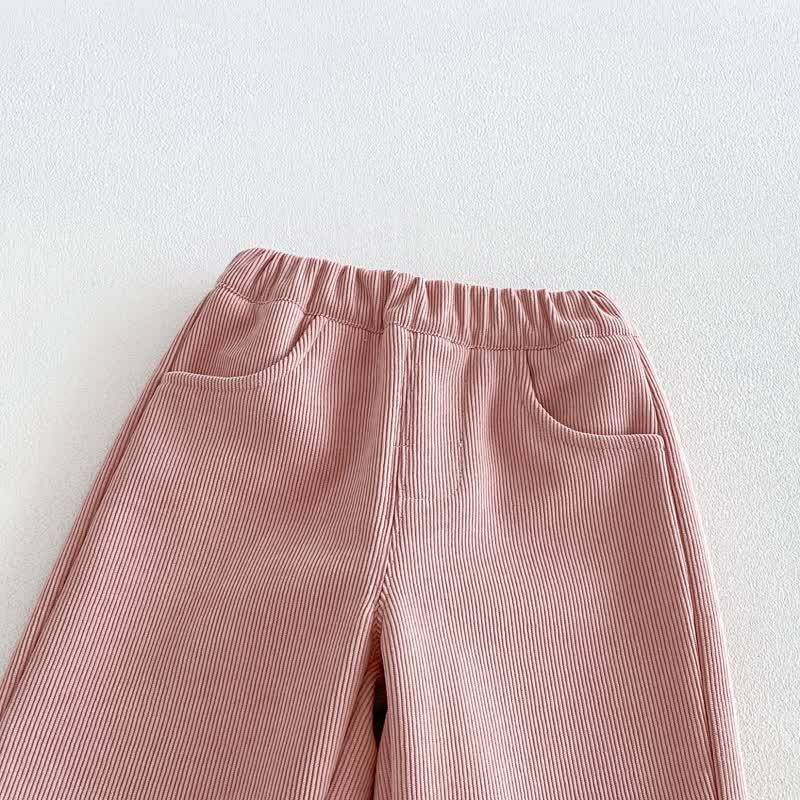 幼児用女の子コーデュロイフリースストレートレッグパンツ - image 5