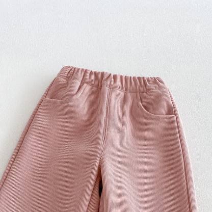 幼児用女の子コーデュロイフリースストレートレッグパンツ - image 5