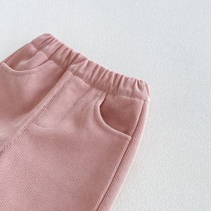 幼児用女の子コーデュロイフリースストレートレッグパンツ - image 6