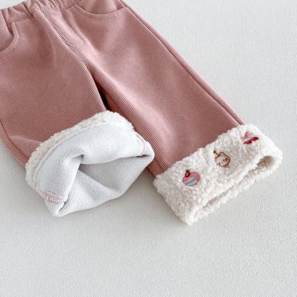 幼児用女の子コーデュロイフリースストレートレッグパンツ - image 8