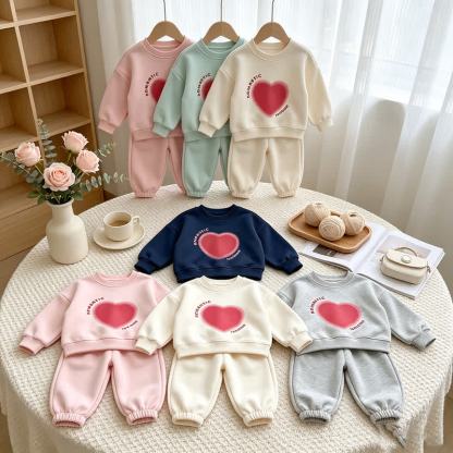 ROMANTIC TOGETHER幼児用ハート柄スウェットシャツ＆ジョガーパンツ 2点セット - image 9