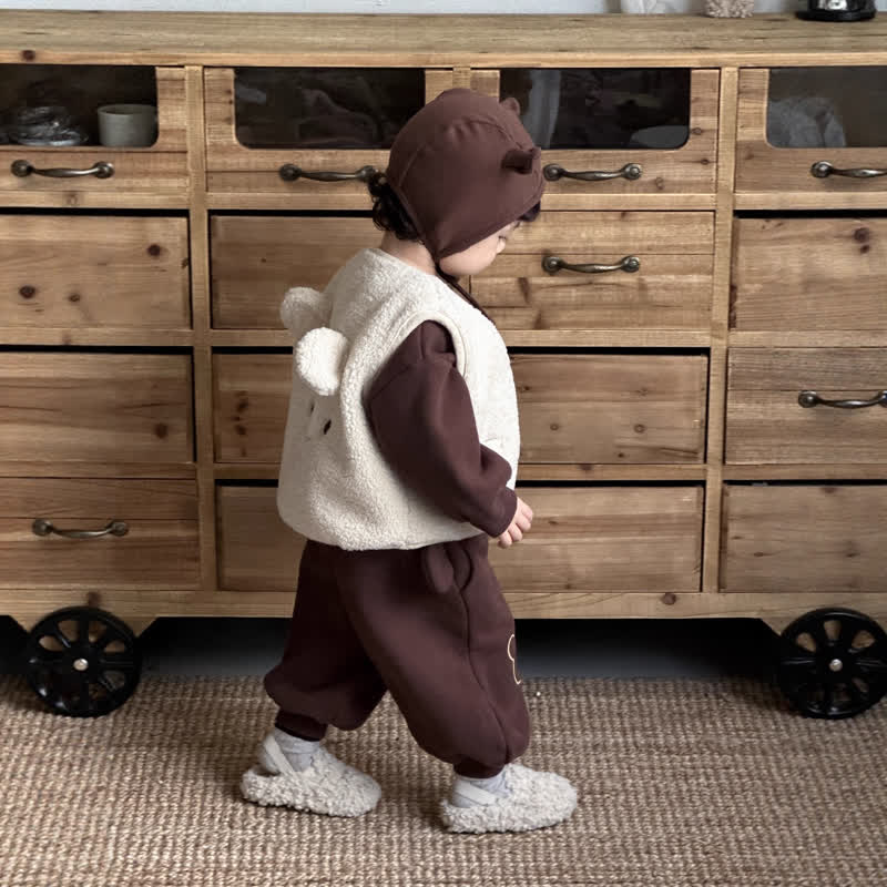ベビー・幼児用コージーベアイヤーシェルパセット - image 1