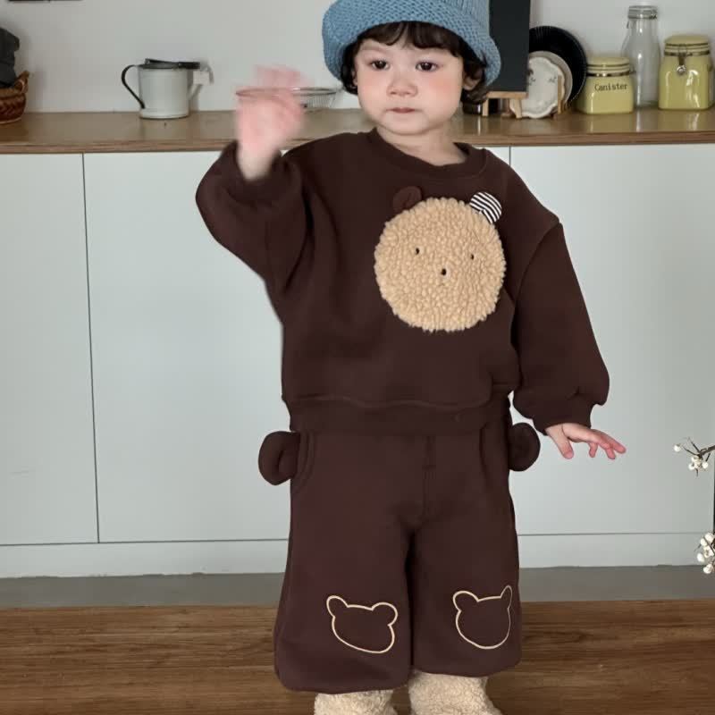 ベビー・幼児用コージーベアイヤーシェルパセット - ブラウンセット - 3～4歳 - image 3