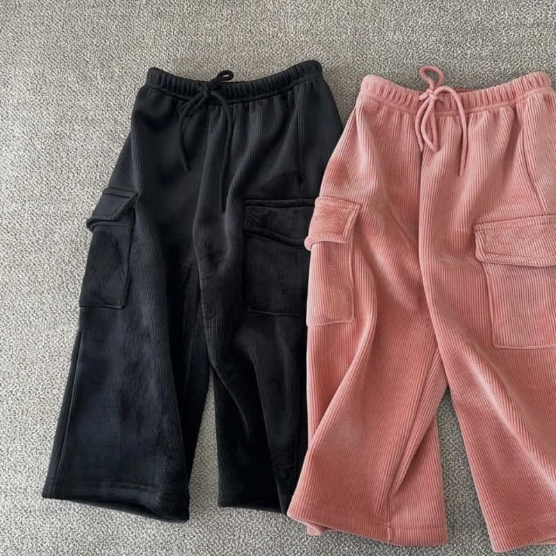 幼児用コーデュロイハーフジップスウェットシャツ＆パンツ2点セット - image 6