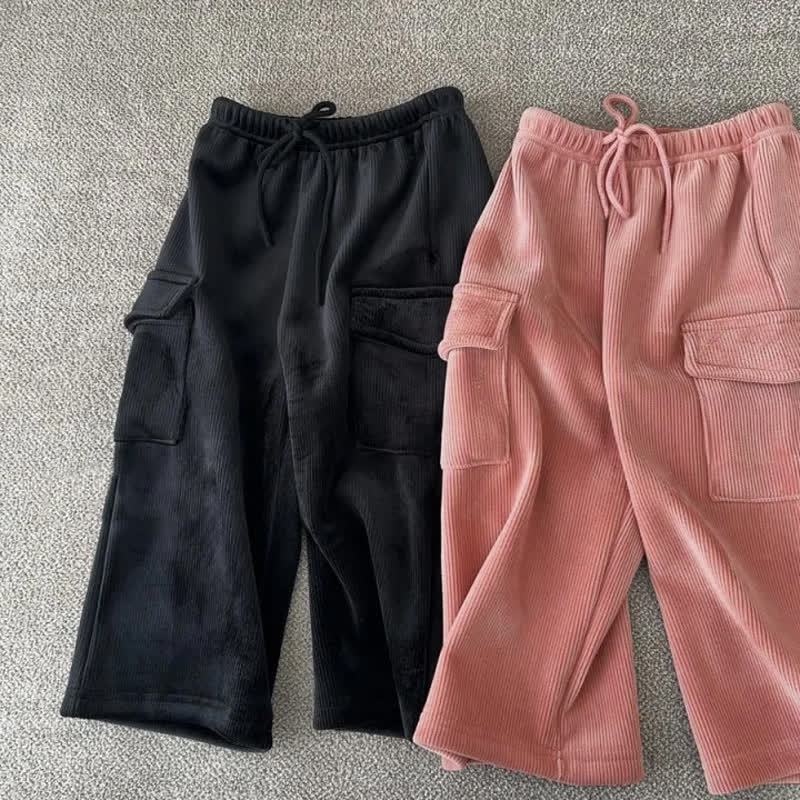幼児用コーデュロイハーフジップスウェットシャツ＆パンツ2点セット - image 6