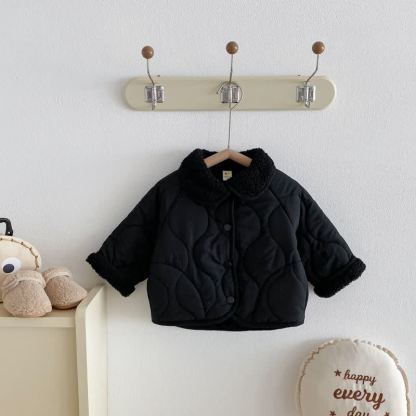 幼児用シェルパカラーQuilted Jacket - 黒 - 6～7歳 - image 2