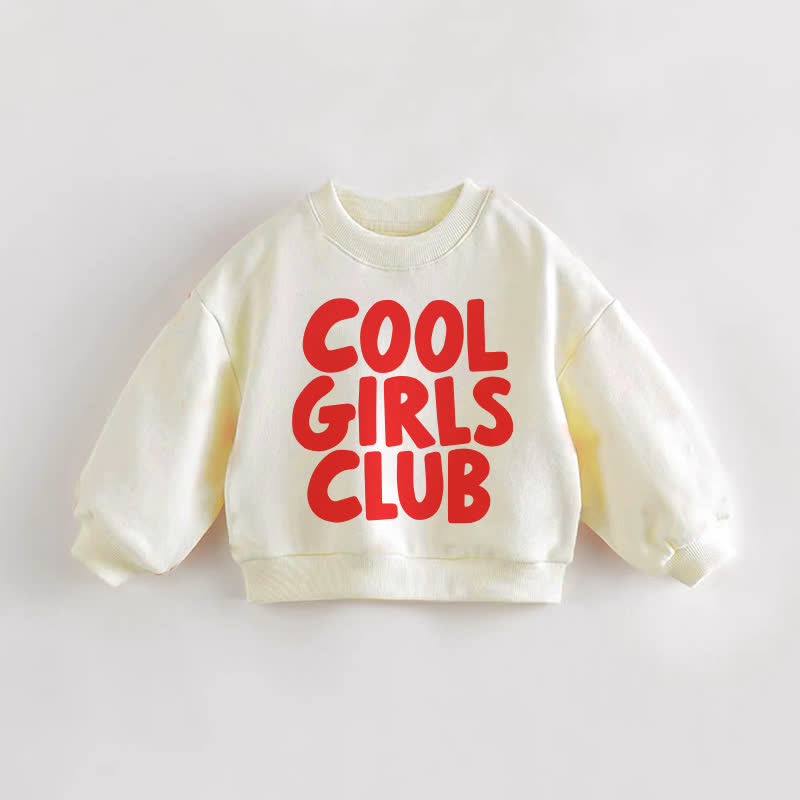 COOL GIRLS CLUB幼児用プリントクリームスウェットシャツ - クリーム - 3～5歳 - image 1