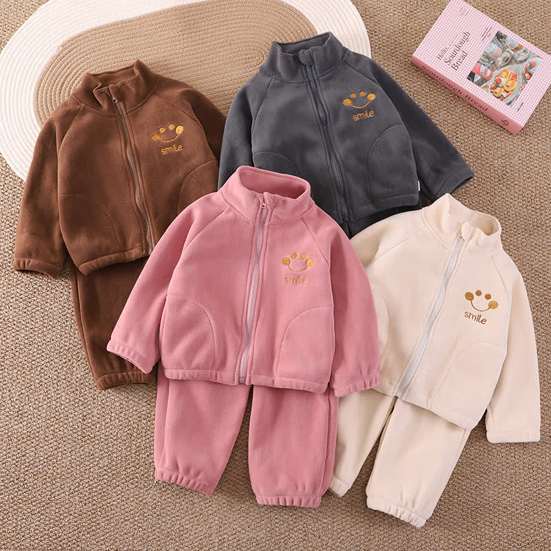 SMILE幼児用フリースジップジャケット＆パンツセット - image 1