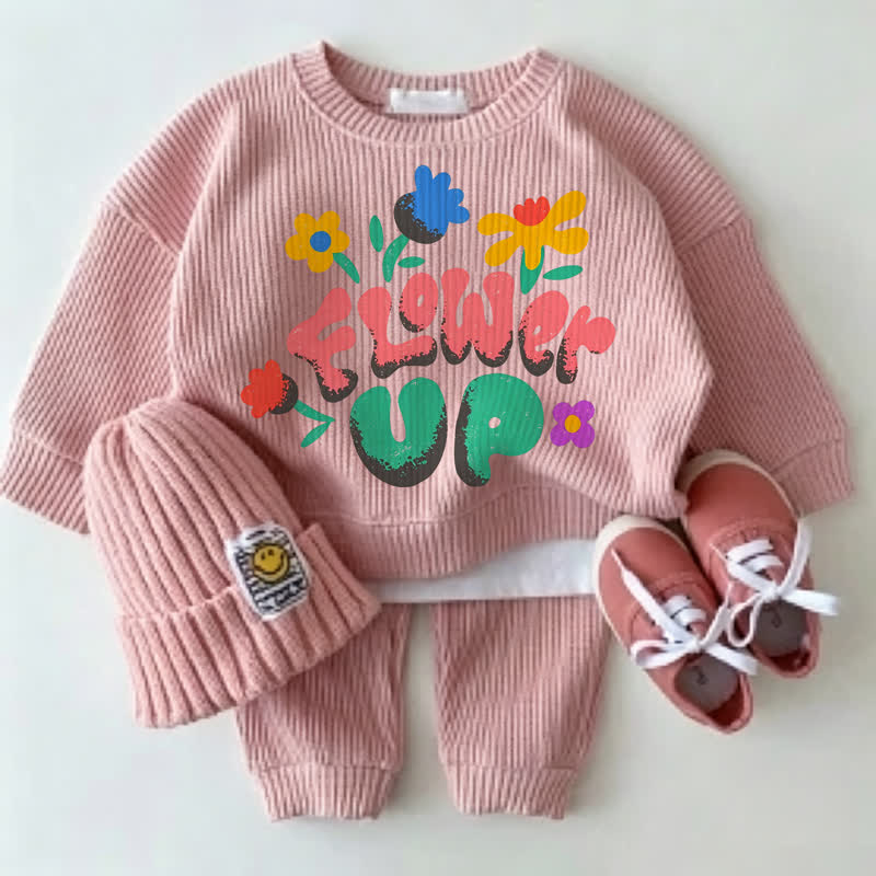 FLOWER UPベビーピンク 2点セット - ピンク - 2～3歳 - image 1