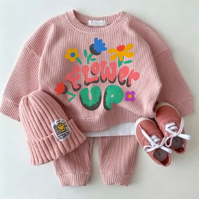 FLOWER UPベビーピンク 2点セット - ピンク - 2～3歳 - image 1
