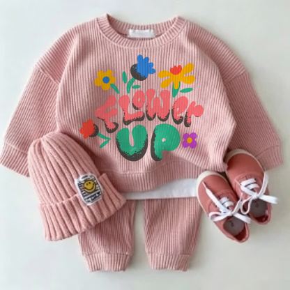 FLOWER UPベビーピンク 2点セット - ピンク - 2～3歳 - image 1
