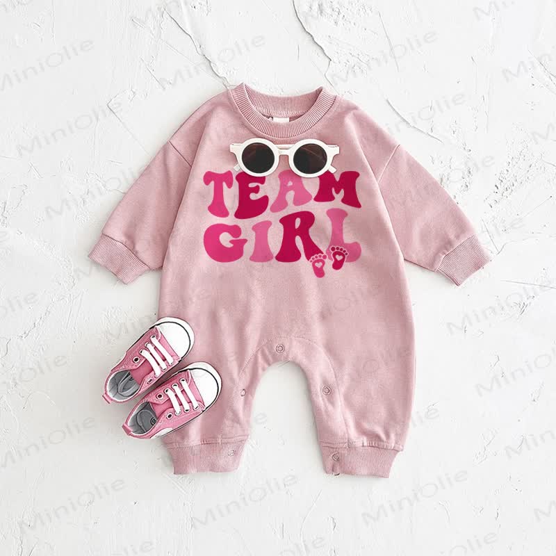 TEAM GIRLベビーピンクロンパース - ピンク - 2～3歳 - image 1