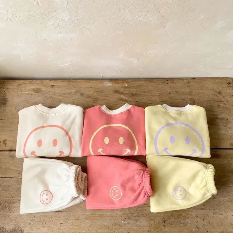 HI幼児用ハッピーフェイスプリントスウェットシャツとジョガーパンツの2点セット - image 7