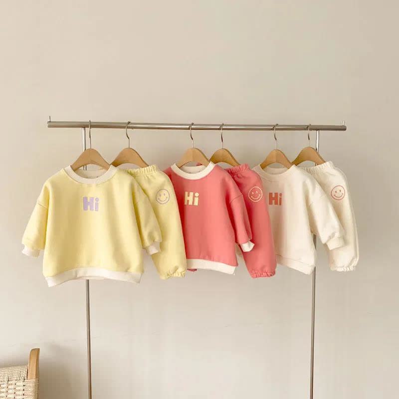 HI幼児用ハッピーフェイスプリントスウェットシャツとジョガーパンツの2点セット - image 8
