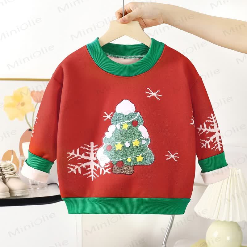 幼児用フリース製クリスマスクルーネックスウェットシャツ - 赤い木 - 10-11歳 - image 3