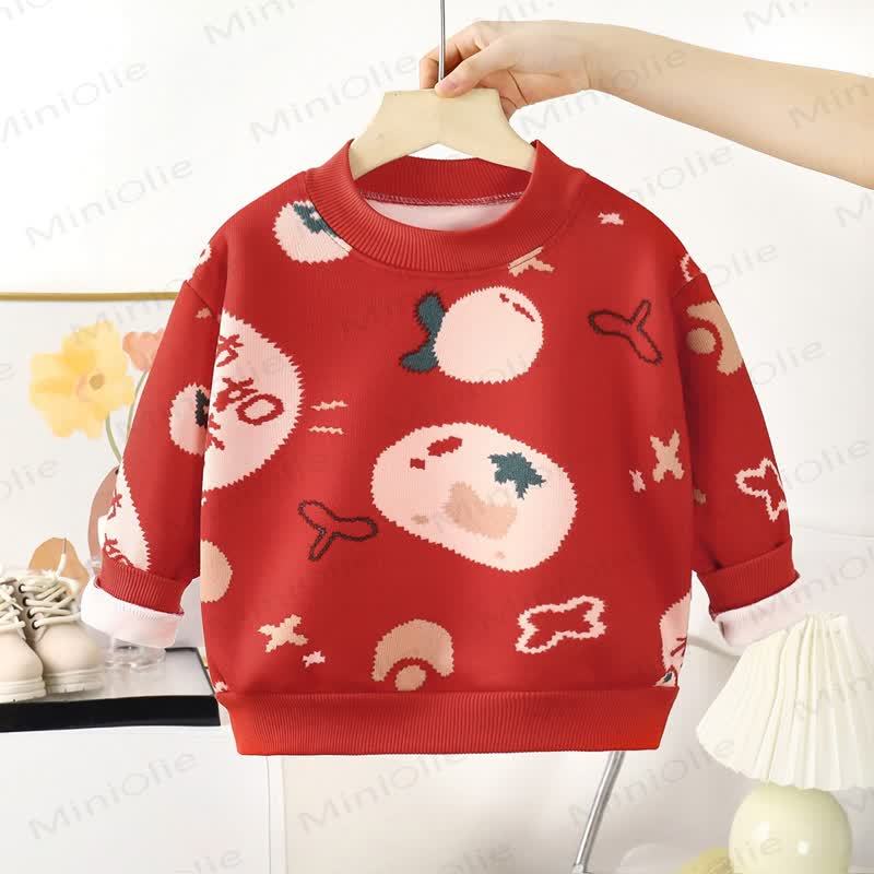 幼児用フリース製クリスマスクルーネックスウェットシャツ - 赤柿 - 10-11歳 - image 6