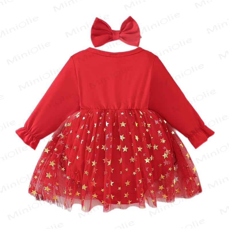 ベビーガール用クリスマスリボンチュールDress - image 3