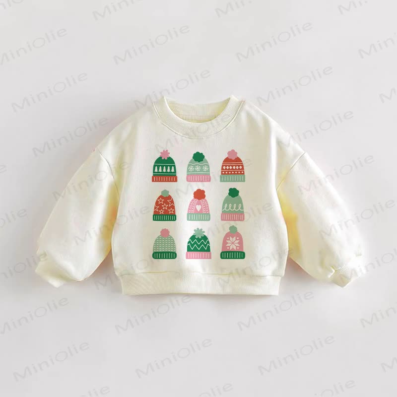 ベビー幼児用帽子 クリームスウェットシャツ - クリーム - 3～5歳 - image 1